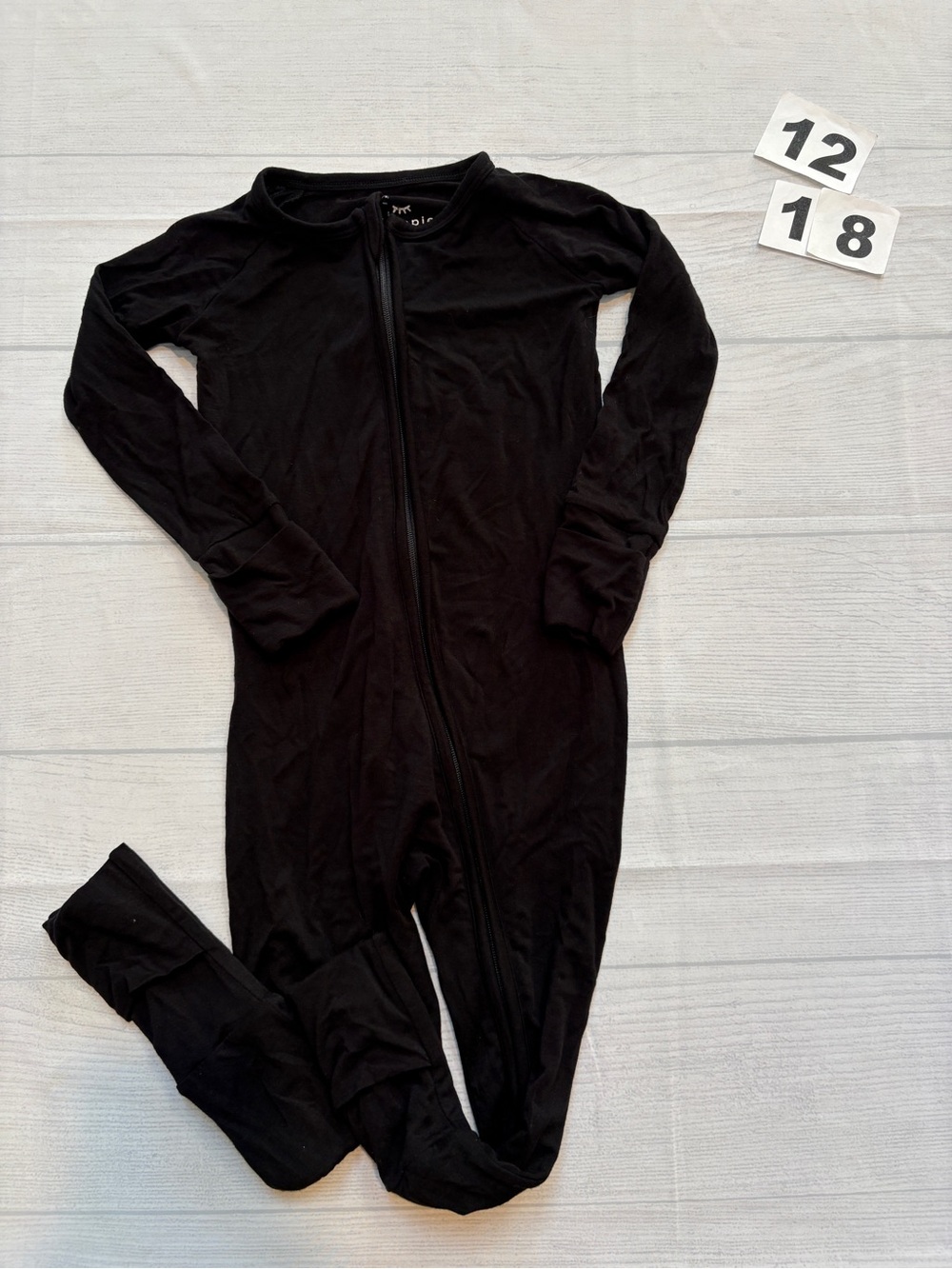 Little Sleepies Black Zip Front Pajama